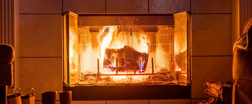 Mendota Hearth Landscape Fireplace Installation in Weymouth, Massachusetts